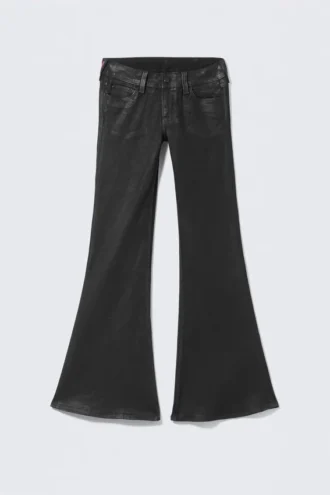 flare low rise coated flared skinny jeans coated black black cheap monday gb 1 330x495 - Flare Low Rise Coated Flared Skinny Jeans - Coated Black - Black | Cheap Monday Gb