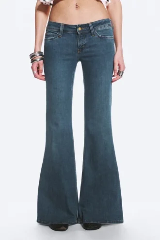 Flare Low Rise Flared Skinny Jeans – Blue Tide – Dark Blue | Cheap Monday Gb