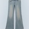 Flare Low Rise Flared Skinny Jeans – Grime Blue | Cheap Monday Gb