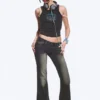 Flare Low Rise Flared Skinny Jeans – Mustard Black – Black | Cheap Monday Gb