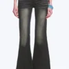 Flare Low Rise Flared Skinny Jeans – Mustard Black – Black | Cheap Monday Gb