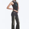 Flare Low Rise Flared Skinny Jeans – Mustard Black – Black | Cheap Monday Gb