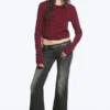 Flare Low Rise Flared Skinny Jeans – Mustard Black – Black | Cheap Monday Gb
