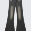 Flare Low Rise Flared Skinny Jeans – Mustard Black – Black | Cheap Monday Gb