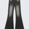Flare Low Rise Flared Skinny Jeans – Mustard Black – Black | Cheap Monday Gb