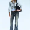 Flare Low Rise Flared Skinny Jeans – Steel Blue – Medium Blue | Cheap Monday Gb