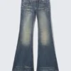 Flare Low Rise Flared Skinny Jeans – Steel Blue – Medium Blue | Cheap Monday Gb
