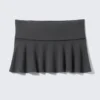 Flared Mid-Rise Mini Skirt – Black