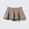 Flared Mini Tutu Skirt – Beige