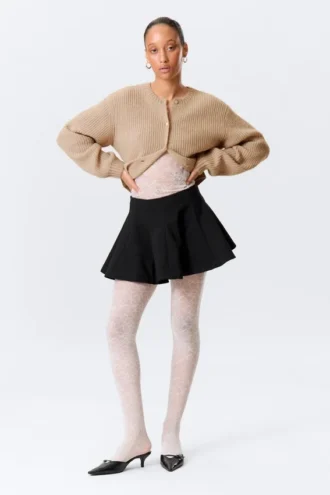 Flared Mini Tutu Skirt – Black