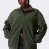 Fleece Zip Jacket – Dark Green