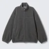 Fleece Zip Jacket – Dark Grey Melange