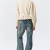 Flounced Hem Knitted Sweater – Off-White