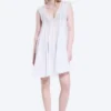 Flowy V-Neck Mini Dress – White