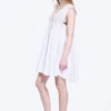 Flowy V-Neck Mini Dress – White