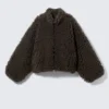 Fluffy Fleece Jacket – Brown