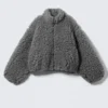 Fluffy Fleece Jacket – Dusty Grey
