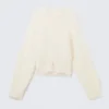 Fluffy Knitted Sweater – White