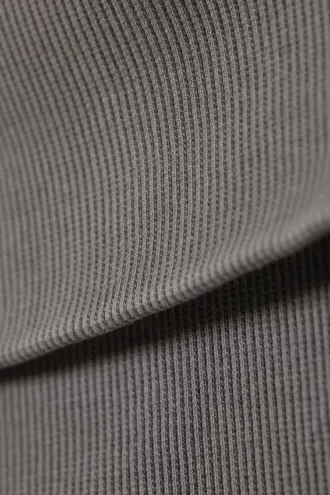 Folded Ribbed Cotton Hot Pants – Grey