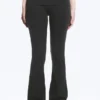 Folded Waist Flared Yoga Tights – Dark Grey