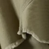 Frayed Asymmetric Mini Twill Skirt – Khaki Green