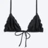 Frill Bikini Top – Black