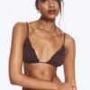 Frill Bikini Top – Dark Red