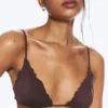 Frill Bikini Top – Dark Red