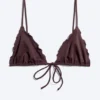 Frill Bikini Top – Dark Red