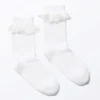 Frilled Lace Socks – White