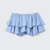 Frilled Mini Skirt – Light Blue