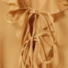 Frilled V-Neck Mini Dress – Mustard Yellow