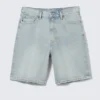 Galaxy Mid Rise Loose Denim Shorts – Dream Blue – Light Blue