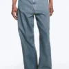 Galaxy Mid Rise Loose Straight Jeans – 2000 Blue – Medium Blue