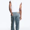 Galaxy Mid Rise Loose Straight Jeans – 2000 Blue – Medium Blue