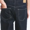 Galaxy Mid Rise Loose Straight Jeans – Blue Rinse – Dark Blue