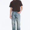 Galaxy Mid Rise Loose Straight Jeans – Gloria Blue – Medium Blue