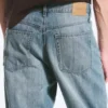 Galaxy Mid Rise Loose Straight Jeans – Gloria Blue – Medium Blue