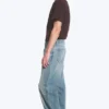 Galaxy Mid Rise Loose Straight Jeans – Gloria Blue – Medium Blue
