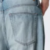 Galaxy Mid Rise Loose Straight Jeans – Kimberley Blue – Light Blue