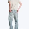 Galaxy Mid Rise Loose Straight Jeans – Port Blue – Light Blue