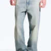 Galaxy Mid Rise Loose Straight Jeans – Port Blue – Light Blue