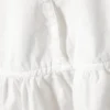 Gathered Cotton Poplin Maxi Skirt – White
