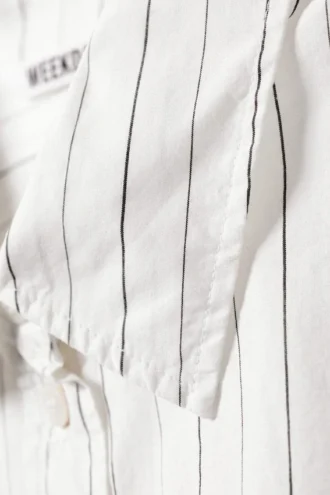 Gathered Cotton Shirt – White