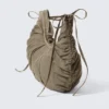Gathered Crossbody Bag – Dark Beige