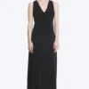 Gathered Maxi Dress – Black
