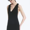 Gathered Maxi Dress – Black