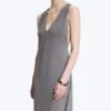 Gathered Maxi Dress – Dusty Grey