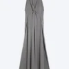 Gathered Maxi Dress – Dusty Grey