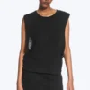 Gathered Tank Top – Black